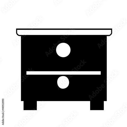 A file drawer vector icon with handle