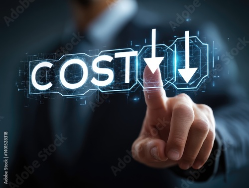 Obraz na płótnie Reducing costs with technology w salonie