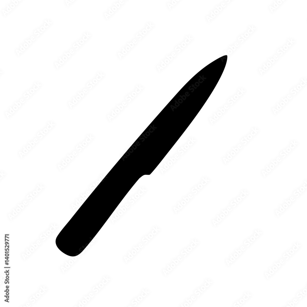 A kitchen knife vector icon with sharp edge A kitchen knife vector icon with sharp edge