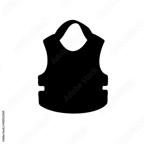 A protective vest vector icon with padding