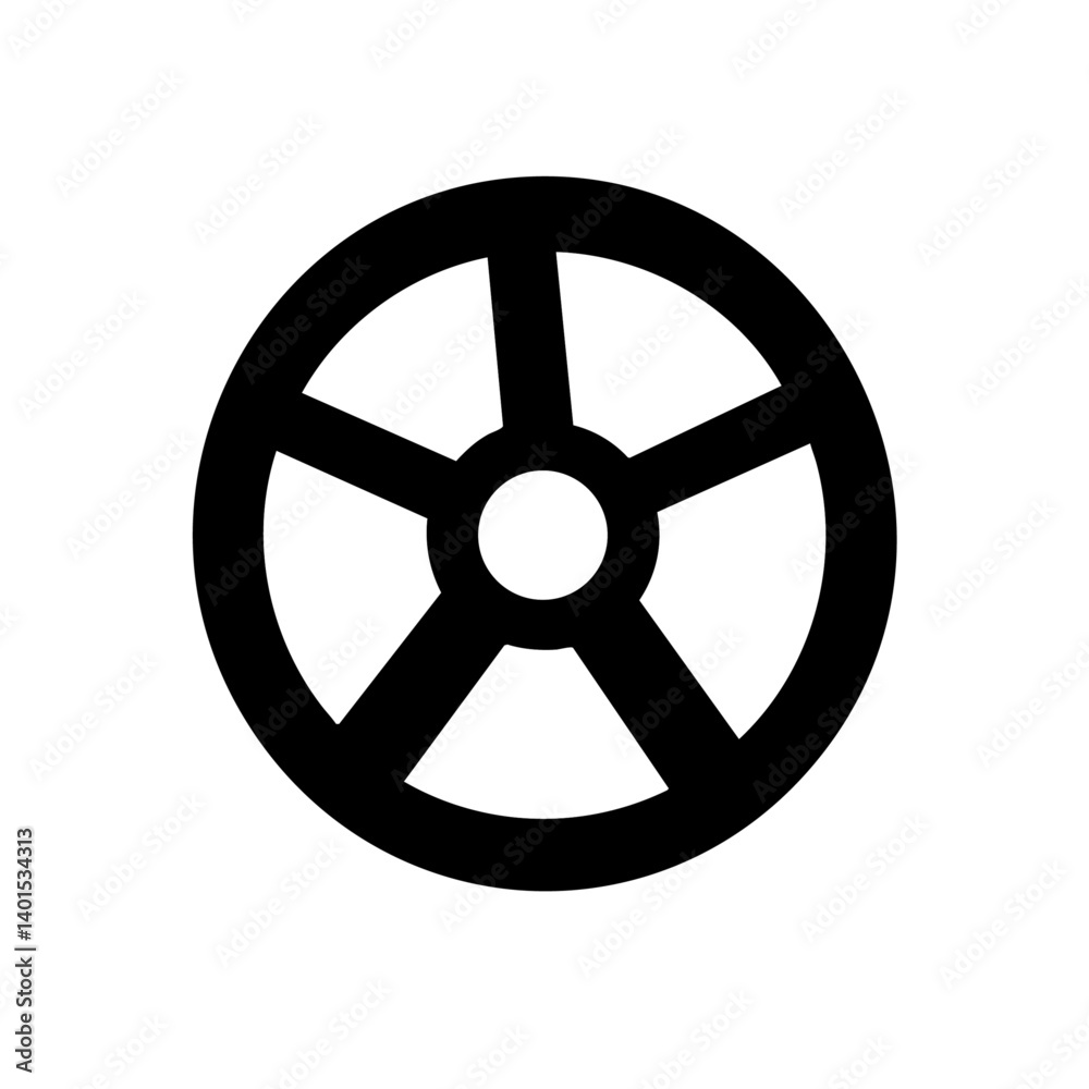 A steering wheel vector icon with spokes A steering wheel vector icon with spokes