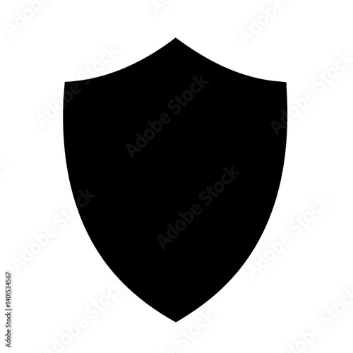 Free Download A strong shield vector icon with bold outlines - GFXLoad