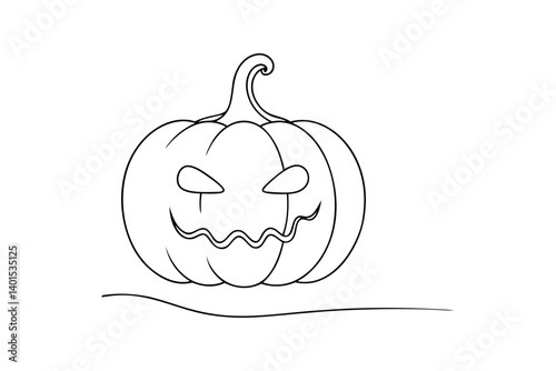 Spooky Jack-o-Lantern Sketch