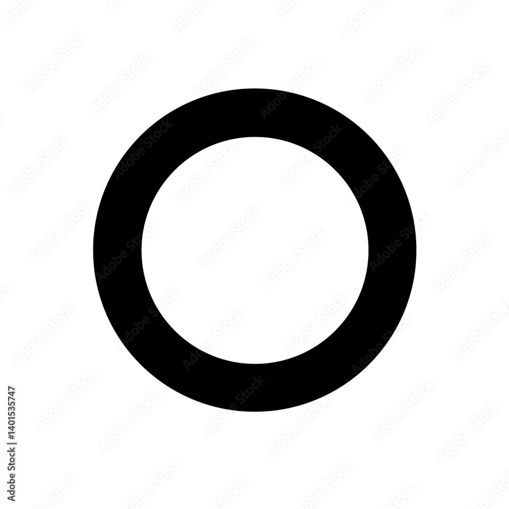 A thin ring vector icon with empty center A thin ring vector icon with empty center