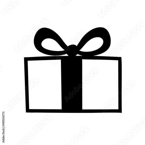 A wrapped gift vector icon with bow