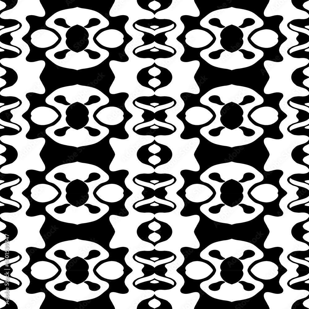 Fototapeta premium Abstract black and white pattern. For use in graphics. Minimalist illustration for printing on wall decorations
