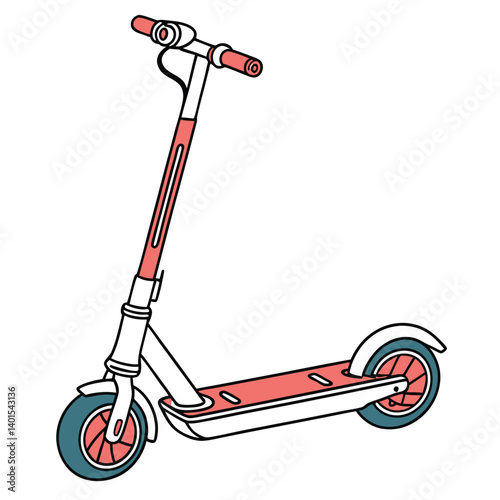 Modern Electric Scooter Illustration For Eco Friendly Urban Transportation And Recreation