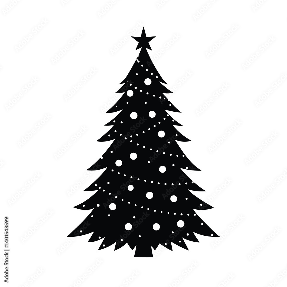 Obraz premium christmas tree vector illustration