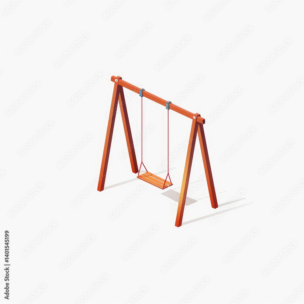 Colorful children's swing set illustration
