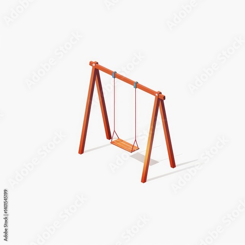 Obraz na płótnie Colorful children's swing set illustration w salonie