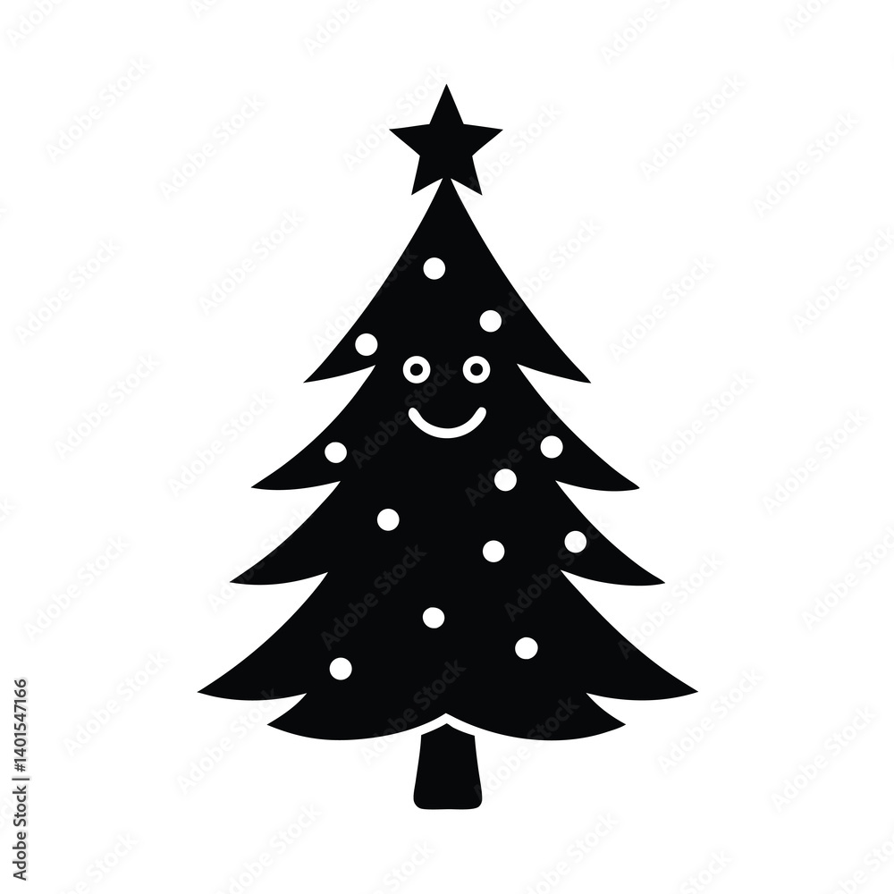 Obraz premium christmas tree vector illustration