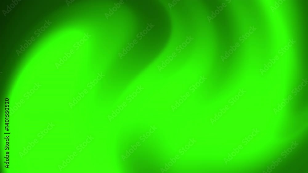 Abstract vibrant green gradient background with smooth curves.
