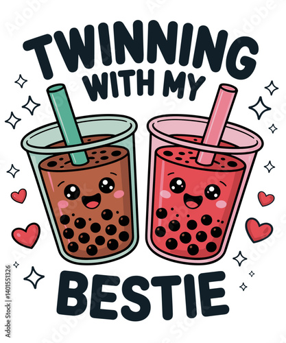 Twinning With My Bestie Boba Tea