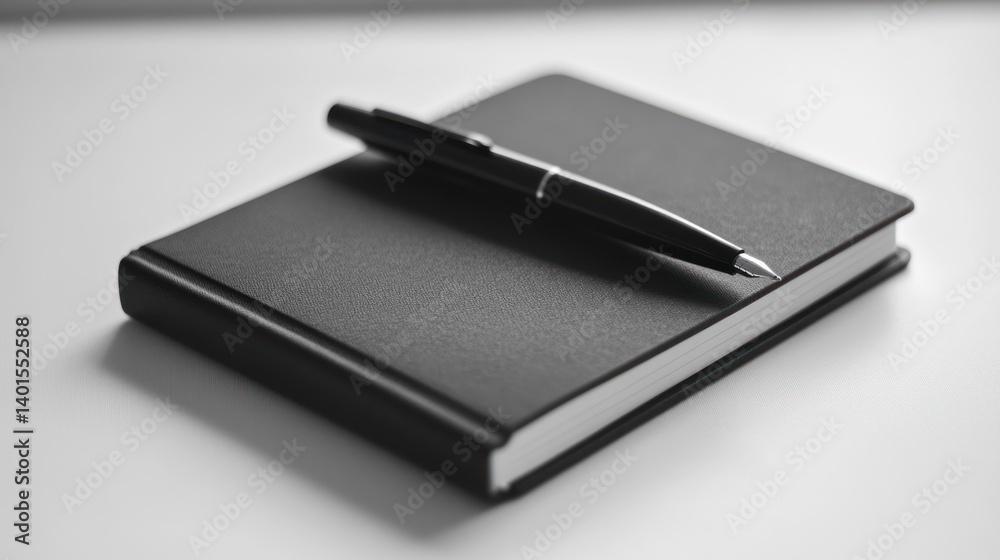 Monochromatic Still Life: Notebook and Pen Monochromatic Still Life: Notebook and Pen