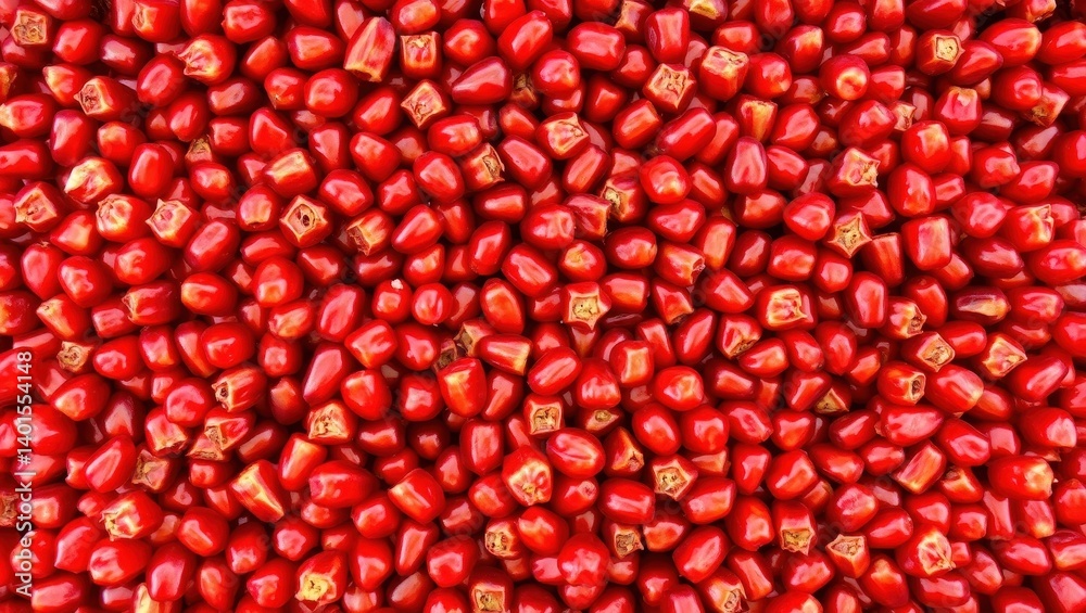 Vibrant Red Corn Kernels Close-Up Background Vibrant Red Corn Kernels Close-Up Background