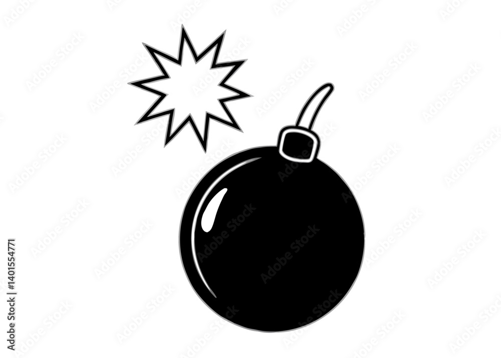Danger's Echo: A symbolic representation of a bomb, evoking the concepts of force, danger, and destruction. It also symbolizes conflict, potential for disaster, and themes of chaos and risk. 