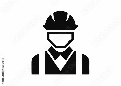 Silhouette of a construction worker: A simple, strong silhouette of a construction worker, highlighting the vital role and dedication of workers in the industry.