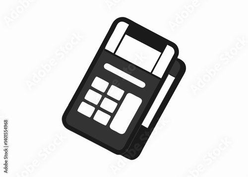 Monochrome Calculator Icon: A sleek and minimalist monochrome icon of a calculator, representing financial calculations and mathematical functions.