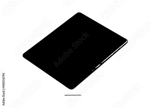 Modern Device: A sleek, black rectangular device, simple yet versatile. Perfect for showcasing user interface designs, or technological concepts.