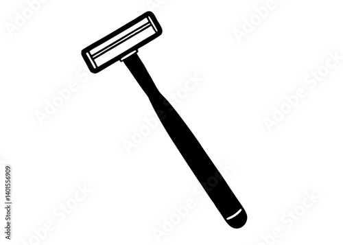 Clean Shave: A sleek, minimalist depiction of a razor, perfect for conveying grooming, hygiene, and the daily rituals of self-care.