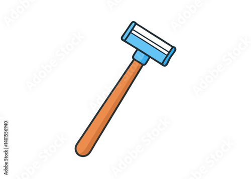Clean Shave Precision: A fresh illustration showcasing a disposable razor. The image conveys precision and smoothness. 