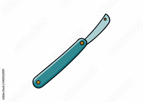 Crafting Tool: A close-up studio shot captures a minimalist image of a sleek, metallic utility knife, perfect for both the seasoned craftsman and the hobbyist.