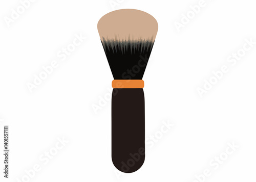 Makeup Brush Isolated: A professional makeup brush, designed for precision and flawless application. This isolated image showcases the beauty tool, essential for cosmetic perfection.
