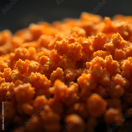 Crispy Fried Chicken Crumbs Floating in Air
