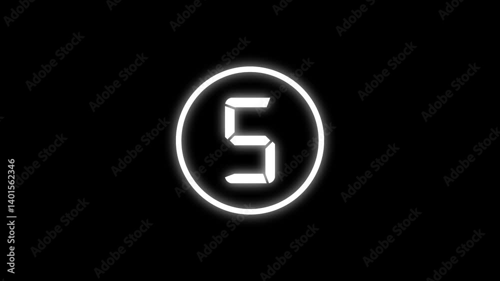 5 second countdown with circle animation, 5 to 0 animation countdown isolate on a black background. 5 Second Timer countdown 5 second countdown with circle animation, 5 to 0 animation countdown isolate on a black background. 5 Second Timer countdown