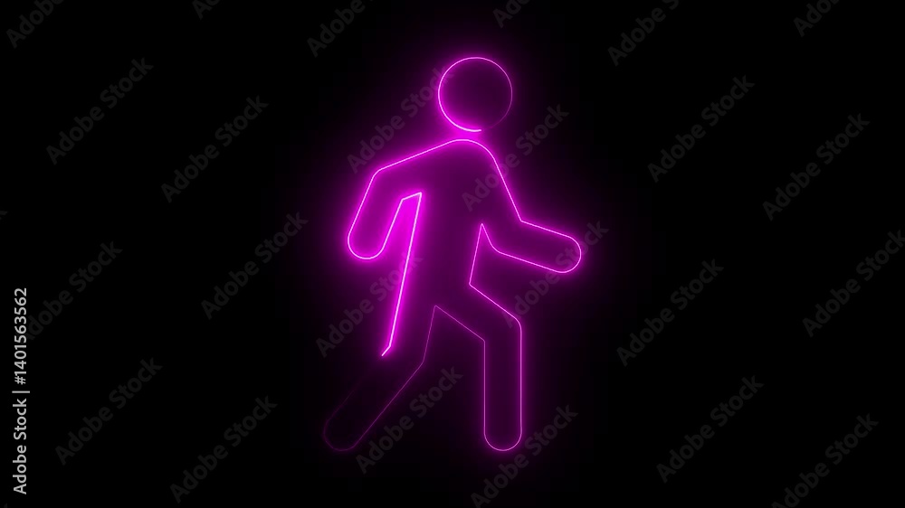 Neon running man Icon animation. glowing run fast people icon video. Neon line a man run or racing icon animation Career Pathways Line Icon motion Neon running man Icon animation. glowing run fast people icon video. Neon line a man run or racing icon animation Career Pathways Line Icon motion