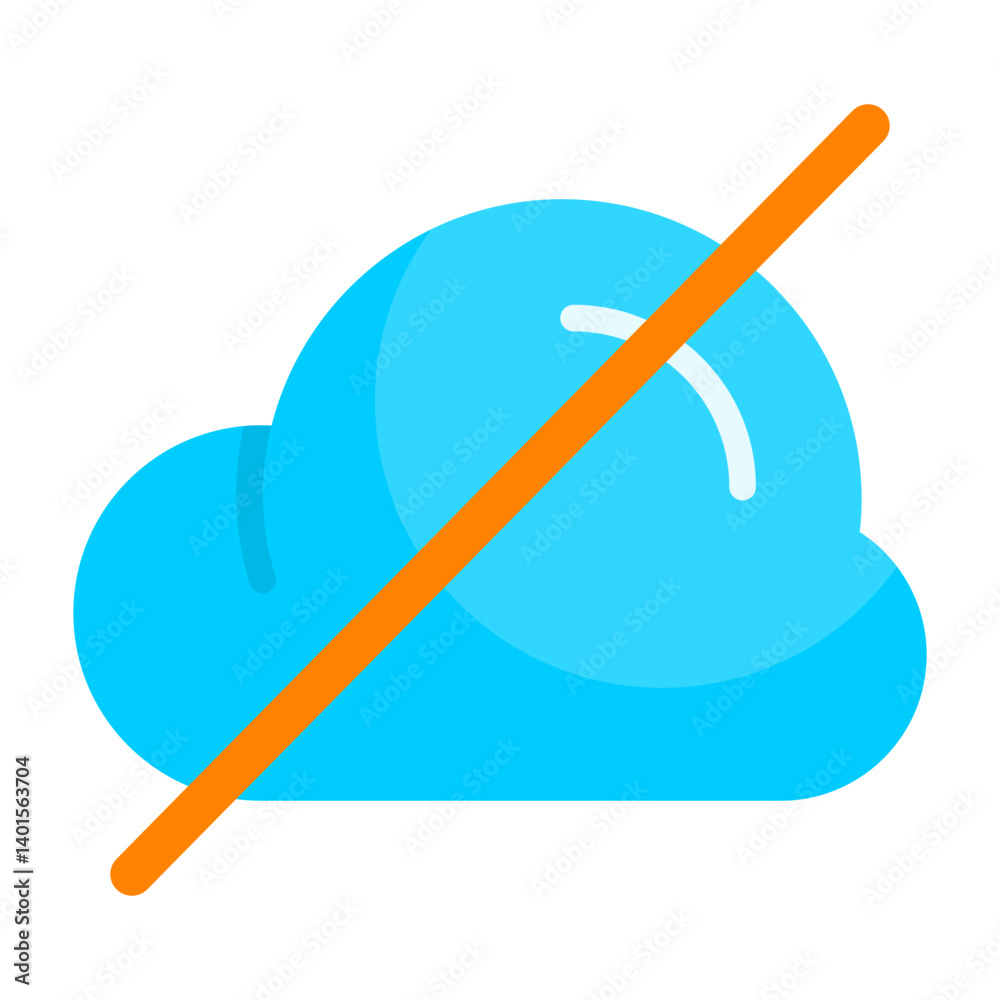 Cloud Crash Flat Icon Cloud Crash Flat Icon