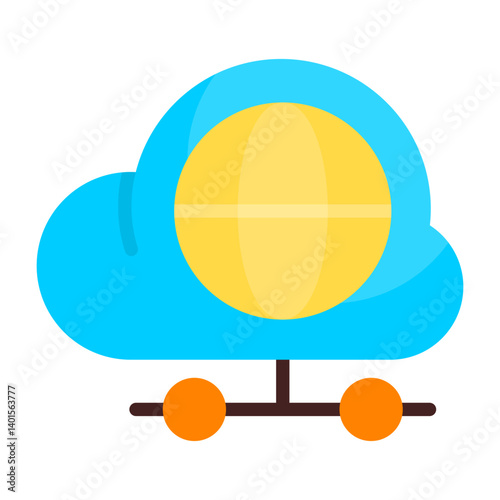 Global Sever Flat Icon