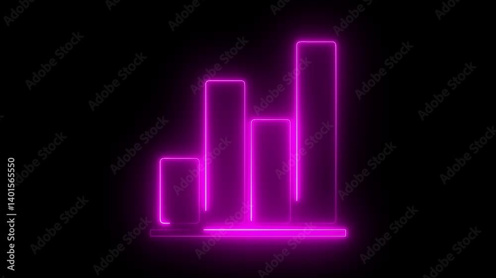 Glowing Business growth concept in allusive graph chart showing marketing sales profit increasing to future target . Excellent financial status of corporate business rise up . Neon Finance and money Glowing Business growth concept in allusive graph chart showing marketing sales profit increasing to future target . Excellent financial status of corporate business rise up . Neon Finance and money
