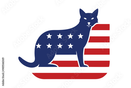 cat with flag