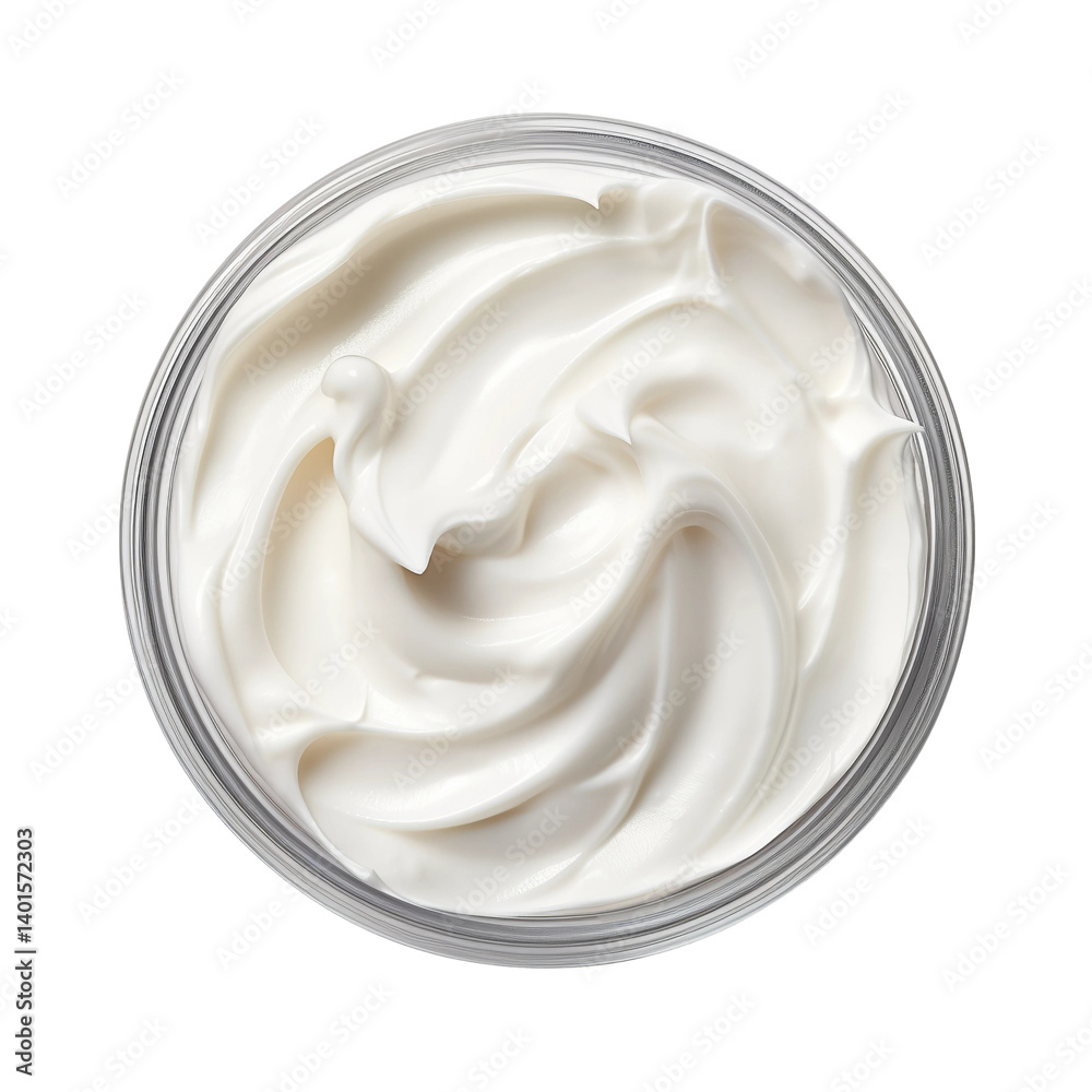 bowl of yogurt on white background bowl of yogurt on white background