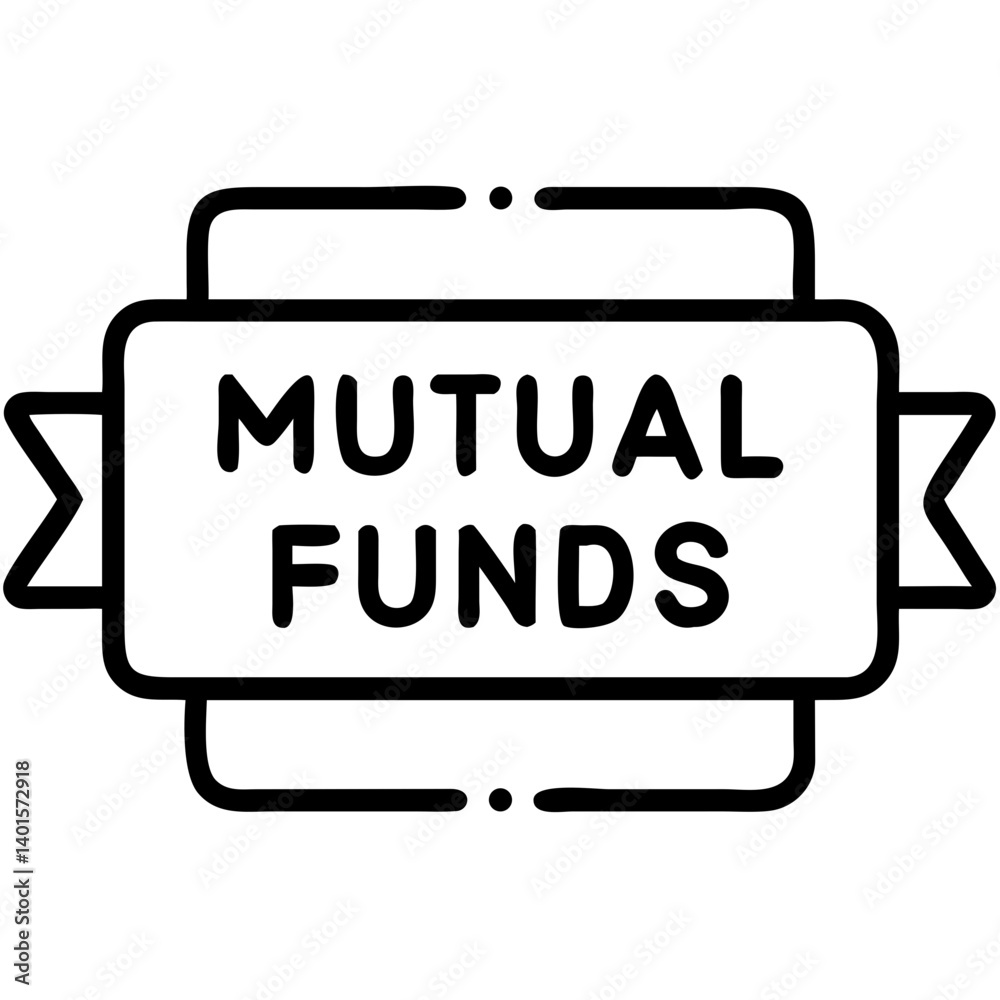 Mutual Funds Label in Simple Minimalist Style Mutual Funds Label in Simple Minimalist Style