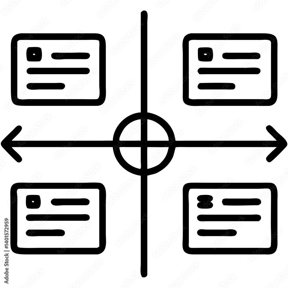 SWOT Matrix Diagram for Business Analysis  