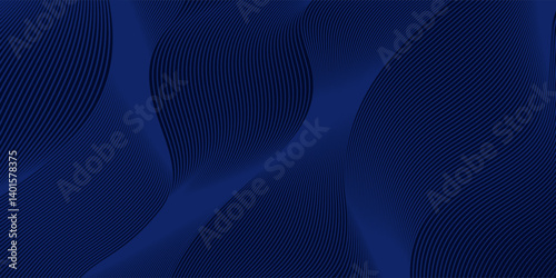 Premium background design with diagonal dark blue line pattern. Vector horizontal template for digital lux business banner, contemporary formal invitation, luxury voucher, prestigious gift certificate