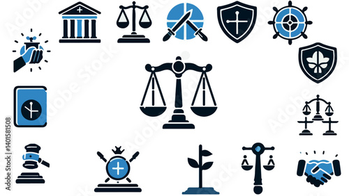 Justice and Law vector Collection