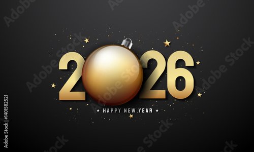 2026 Happy New Year Background Design.