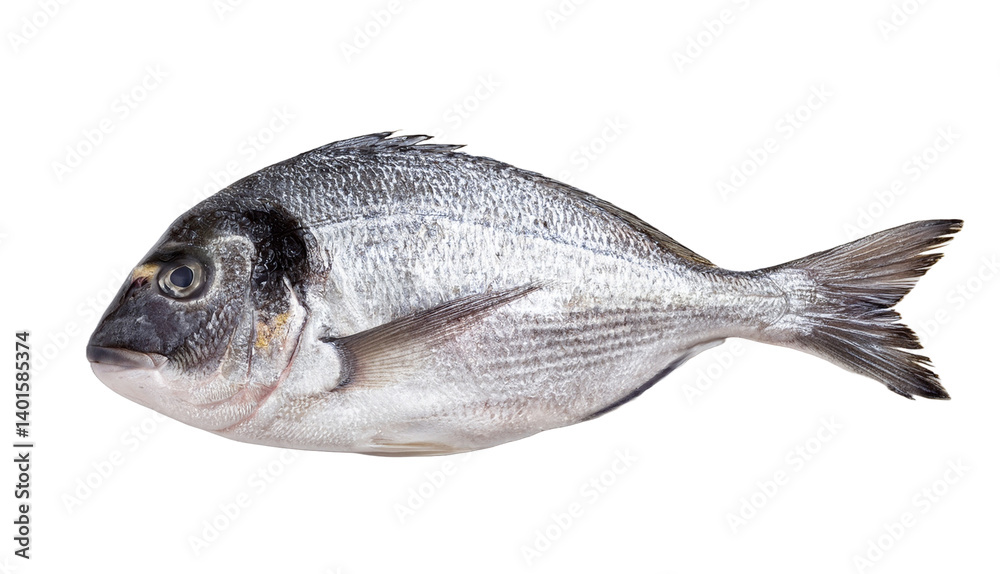 Fototapeta premium Fresh sea bream isolated on a white background