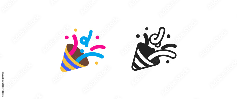 Obraz premium Party Popper Emoji 