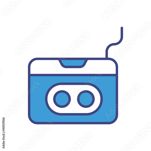 Cassette Icon Vector Stock Illustration