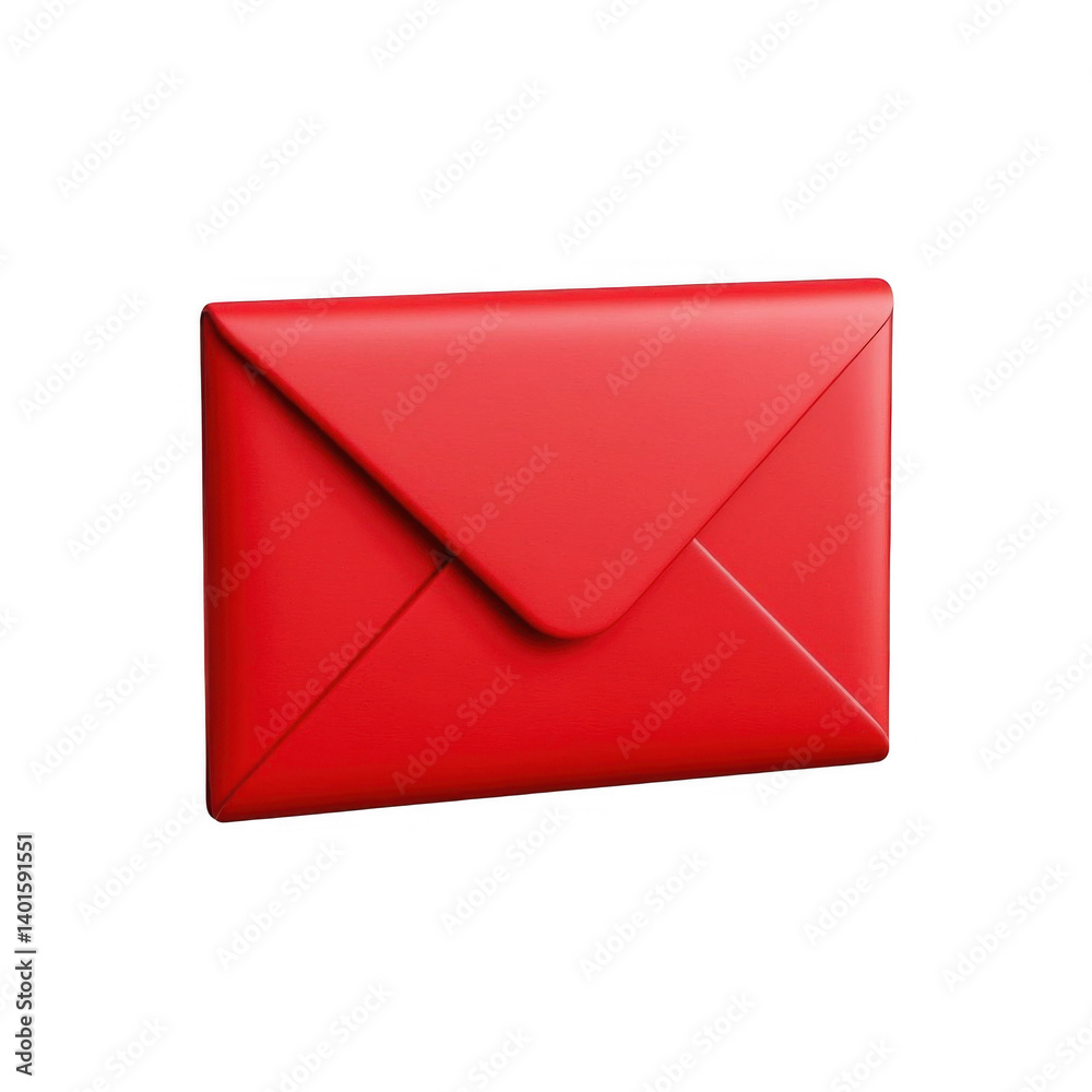A vibrant red envelope, a symbol of anticipation and exciting news, ready to deliver a heartfelt message against a clean transparent background A vibrant red envelope, a symbol of anticipation and exciting news, ready to deliver a heartfelt message against a clean transparent background