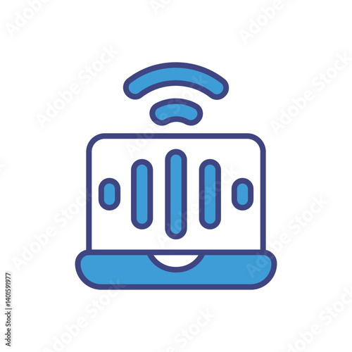 Computer Music Icon Vector Stock Illustration