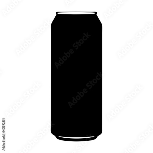 energy drink can black silhouette icon - of a  energy drink can simple vector art