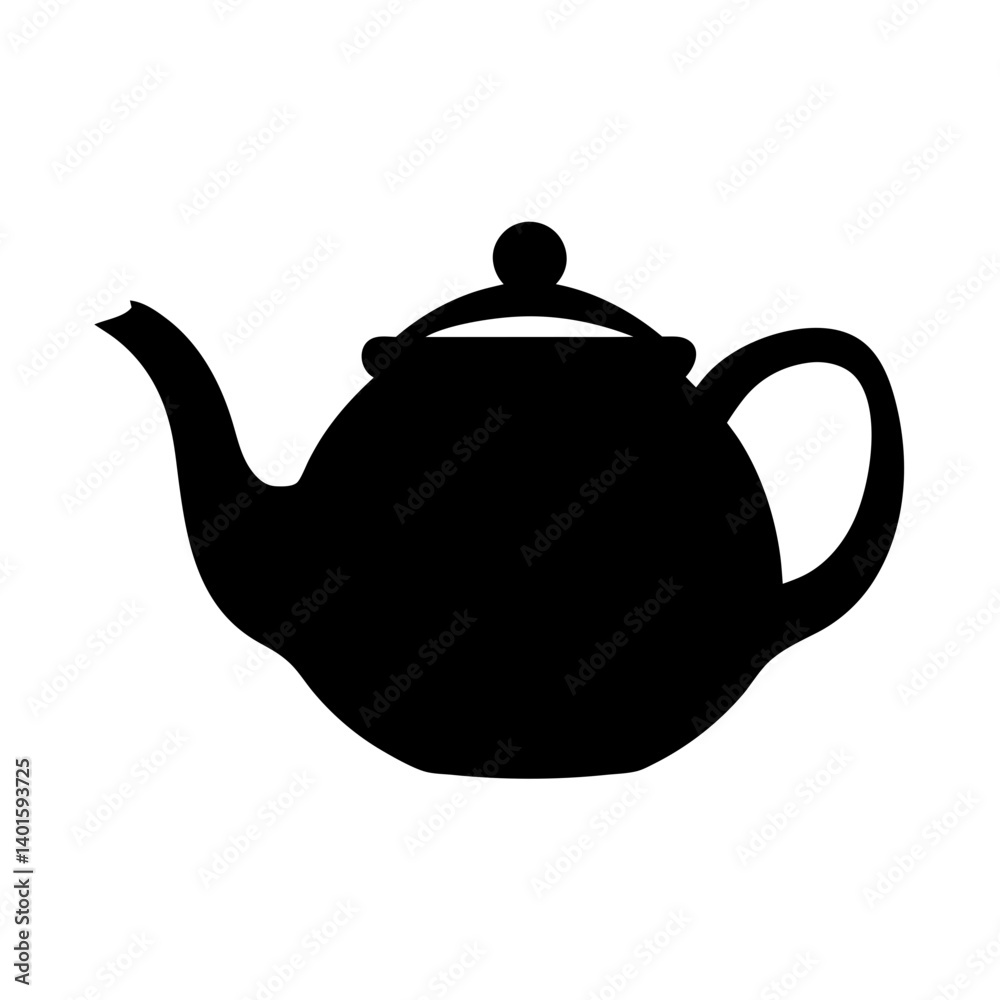 green tea pot black silhouette icon - of a soft drinks green tea pot simple vector art green tea pot black silhouette icon - of a soft drinks green tea pot simple vector art