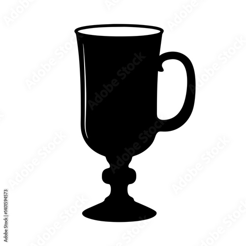 irish coffee black silhouette icon - of a soft drinks irish coffee simple vector art