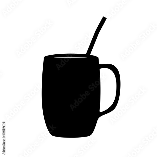 moscow mule in copper mug black silhouette icon - of a soft drinks moscow mule in copper mug simple vector art