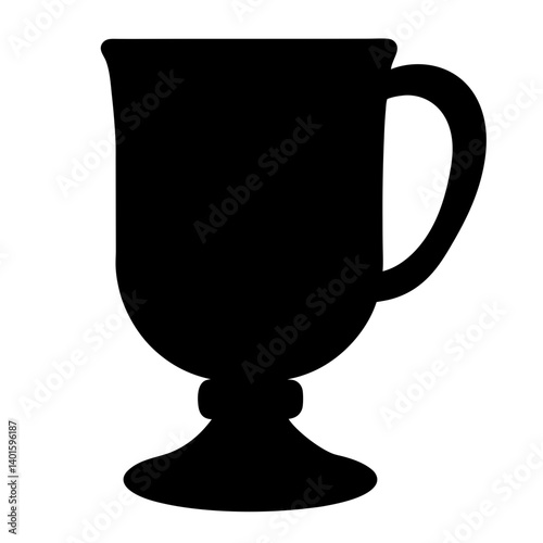 mulled wine black silhouette icon - of a soft drinks mulled wine simple vector art